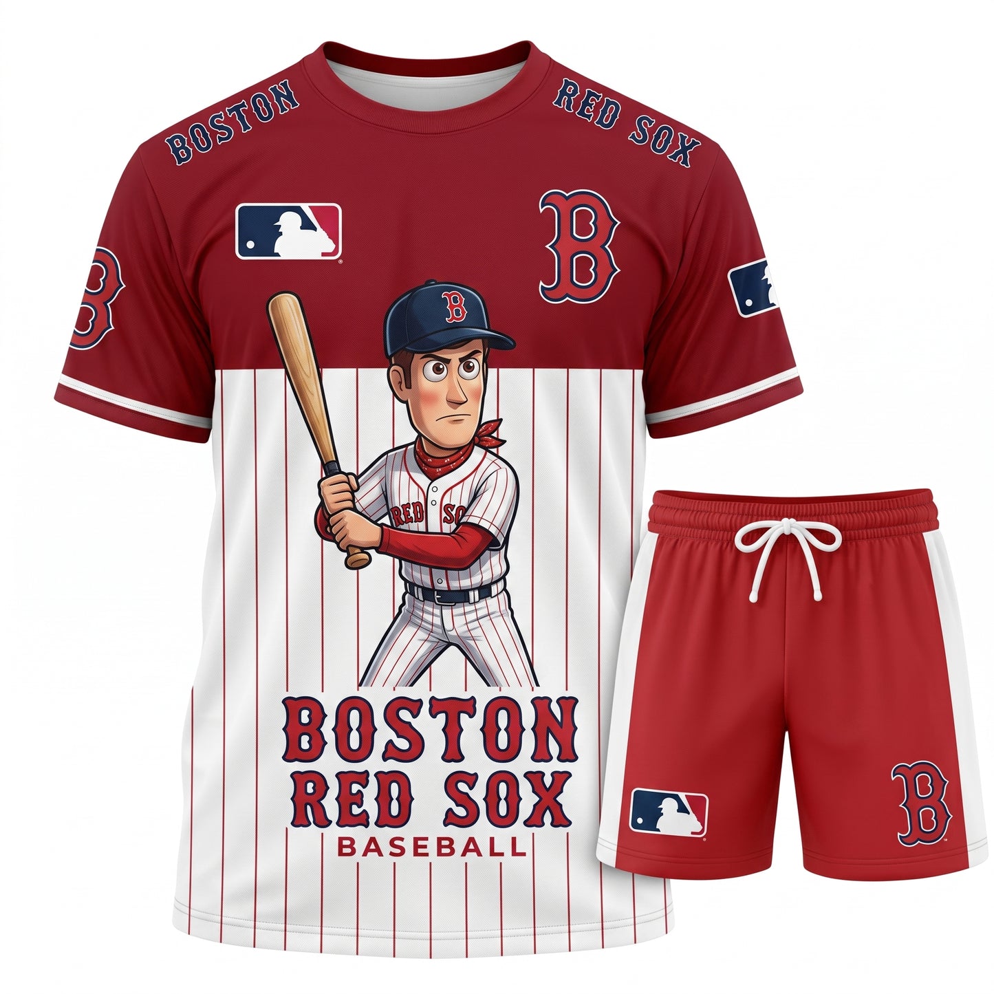 All 30 Teams Available-COMBO GIFTS FOR BASEBALL FAN | Sport Fan Set — T-Shirt + Shorts