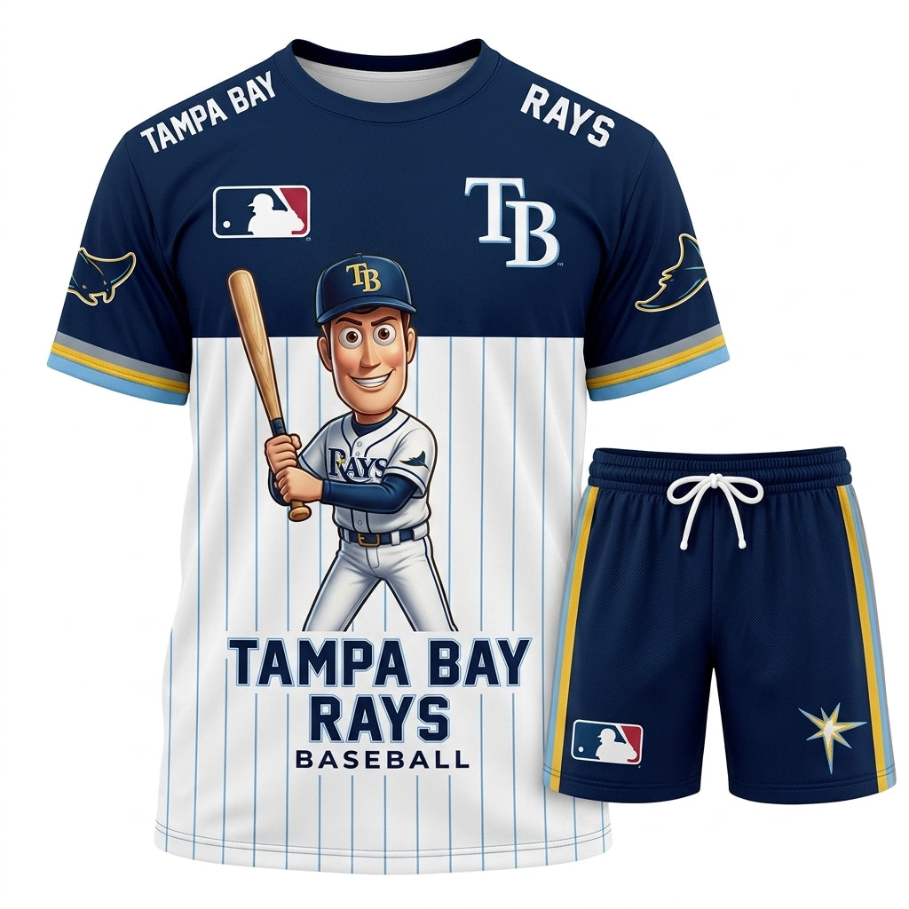 All 30 Teams Available-COMBO GIFTS FOR BASEBALL FAN | Sport Fan Set — T-Shirt + Shorts