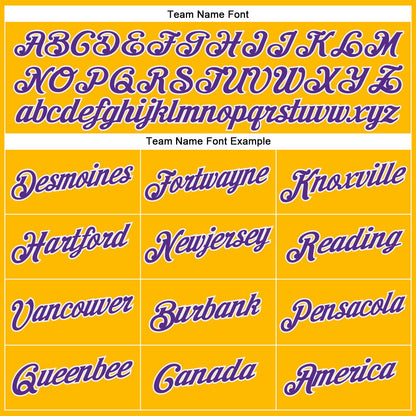 Custom Yellow Purple-White Performance T-Shirt