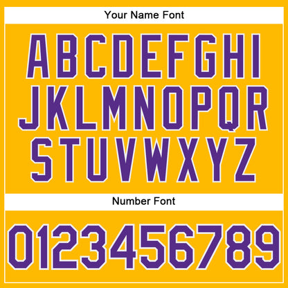 Custom Yellow Purple-White Performance T-Shirt