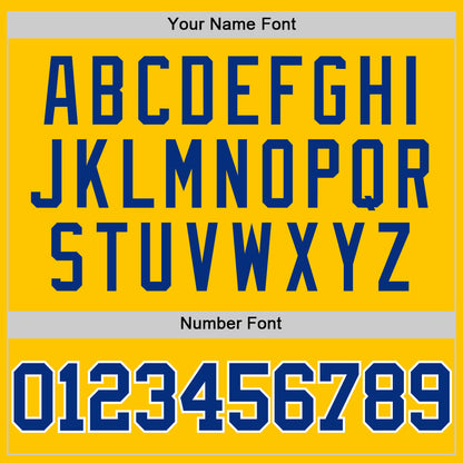Custom Yellow Royal-White Authentic Basketball Jersey