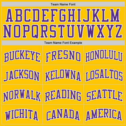 Custom Yellow Purple-White Authentic Basketball Jersey