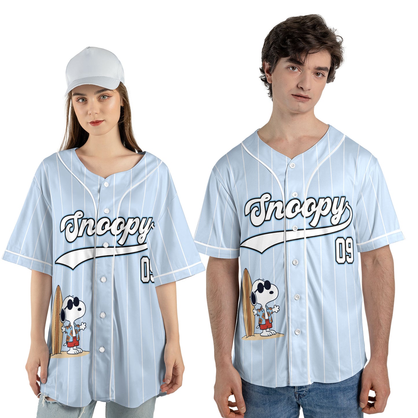 Custom Ride The Wave Beach Dog Baseball Jersey, Personalized Name Number Surf Shirt