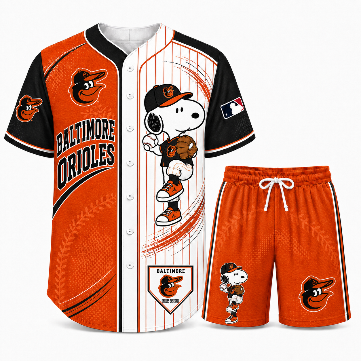 Sport Fan Set — Baseball jersye+ Shorts | All 30 Teams Available-COMBO GIFTS FOR FAN