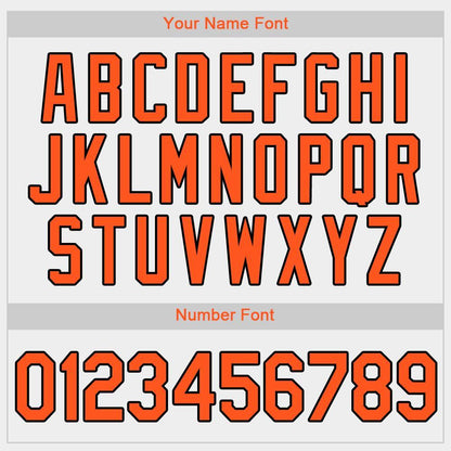 Custom White Orange-Black Baseball Jersey