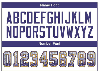 Custom White Purple-Old Gold Drift Fashion Football Jersey