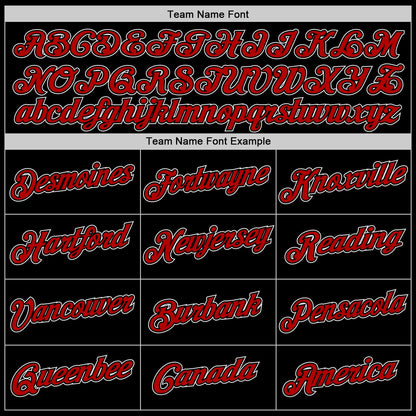 Custom Stitched Black Red-White Sports Pullover Sweatshirt Hoodie