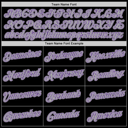 Custom Stitched Black Gray-Purple Sports Pullover Sweatshirt Hoodie
