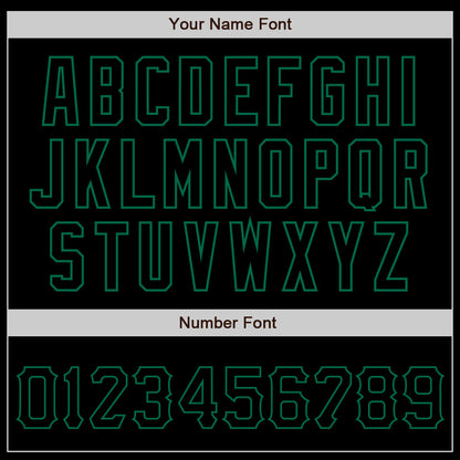 Custom Black Black-Kelly Green Authentic Baseball Jersey