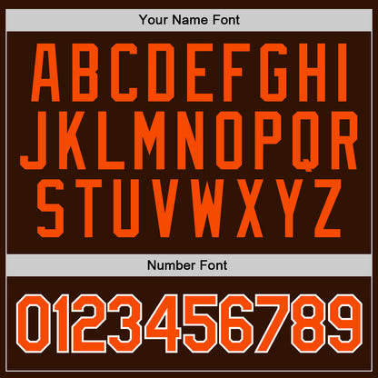 Custom Stitched Brown Orange-White Sports Pullover Sweatshirt Hoodie