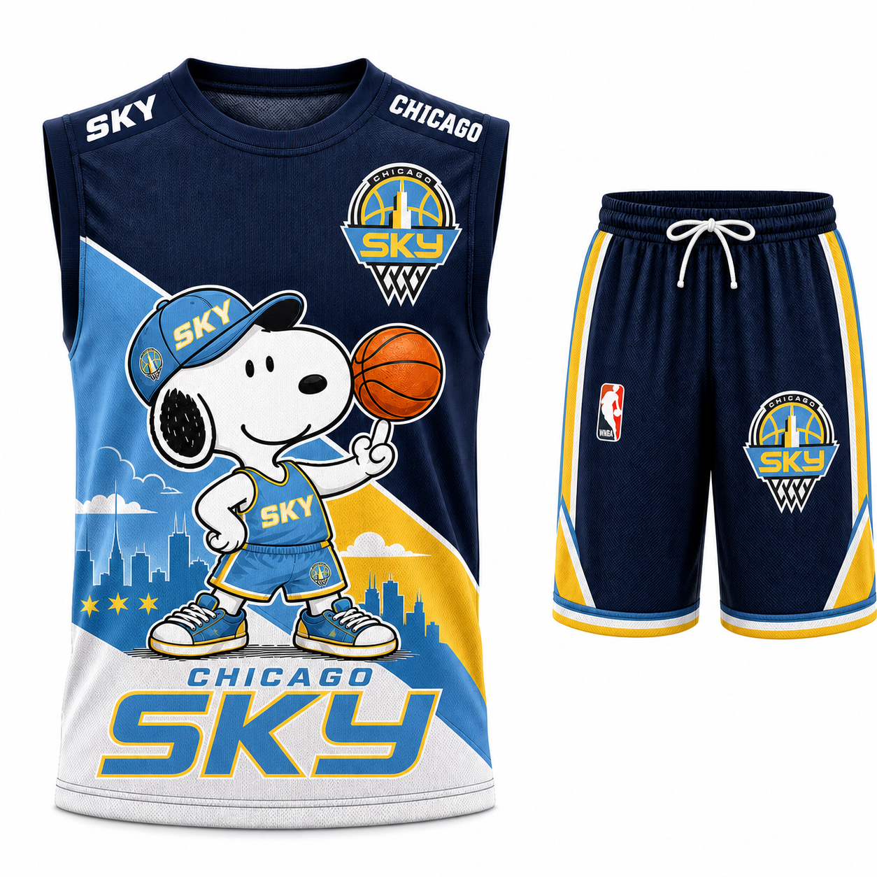 Sport Fan Set — Tanktop + Shorts | All 30 Teams Available-COMBO GIFTS FOR FAN basketball woman