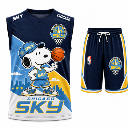 Sport Fan Set — Tanktop + Shorts | All 30 Teams Available-COMBO GIFTS FOR FAN basketball woman
