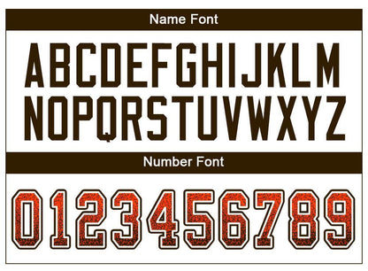 Custom Orange Brown-White Drift Fashion Football Jersey