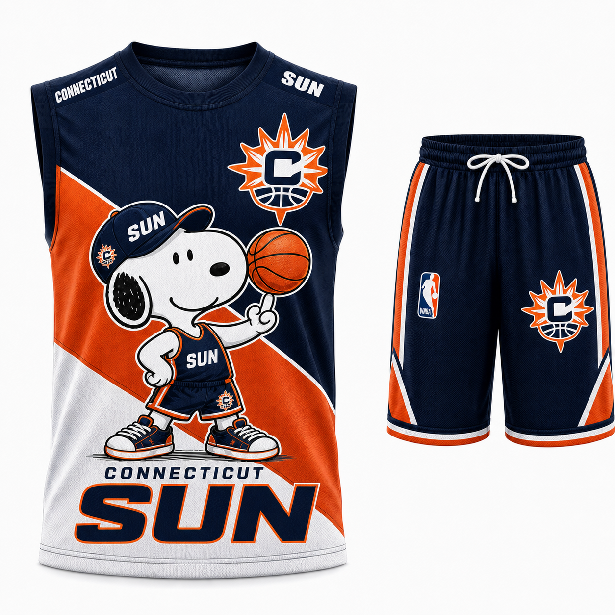 Sport Fan Set — Tanktop + Shorts | All 30 Teams Available-COMBO GIFTS FOR FAN basketball woman