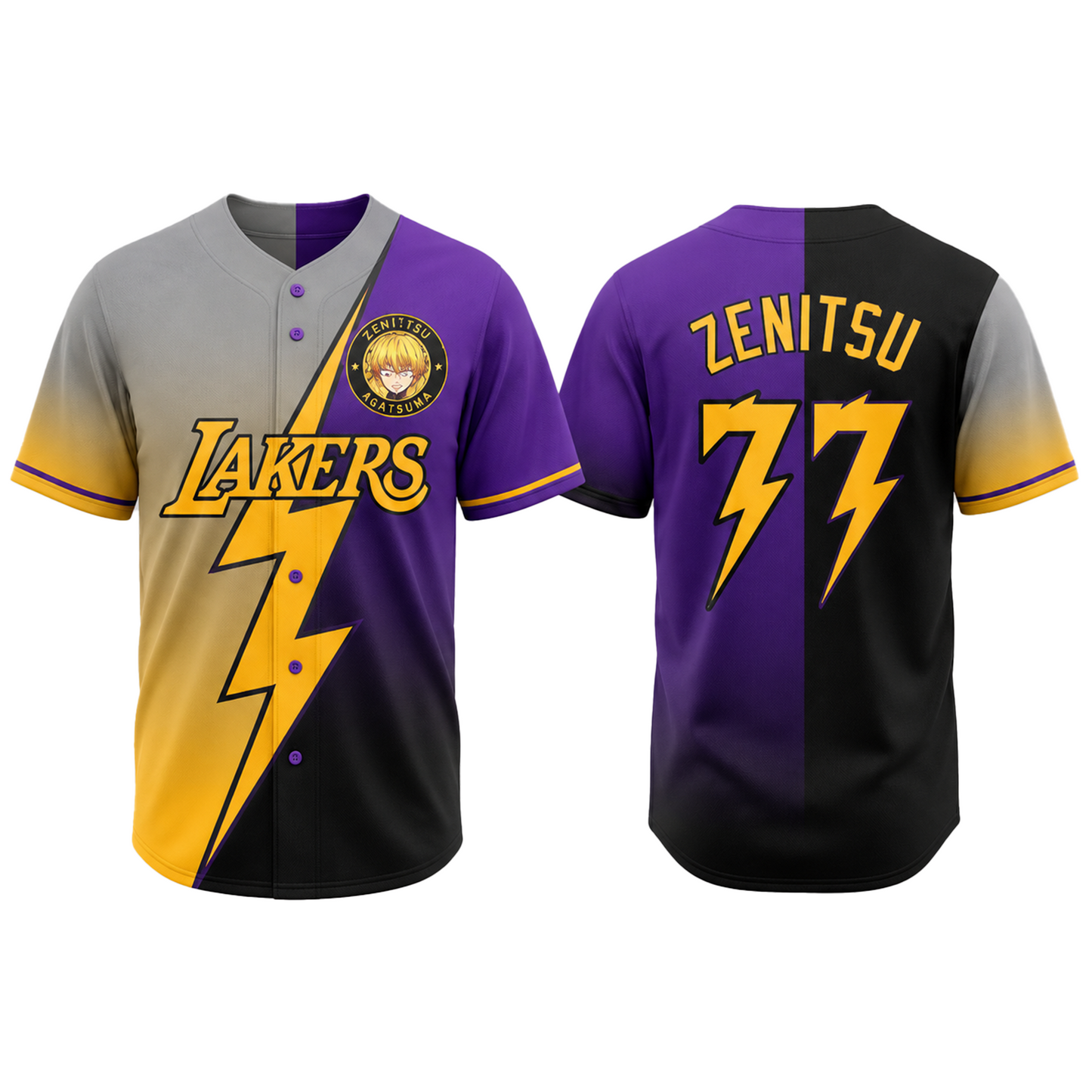 Personalized Yellow Lightning Baseball Jersey, Custom Name Number Basketball Style Shirt