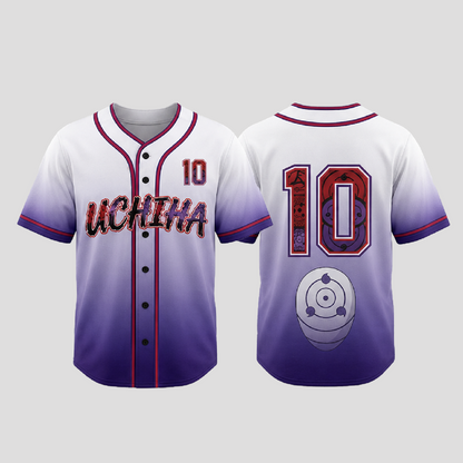 Custom Mystic Eye Baseball Jersey, Purple Gradient Anime Inspired Shirt