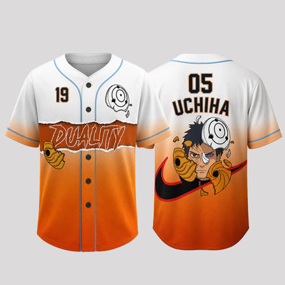 Custom Orange Masked Ninja Baseball Jersey, Personalized Name Number Anime Inspired Shirt