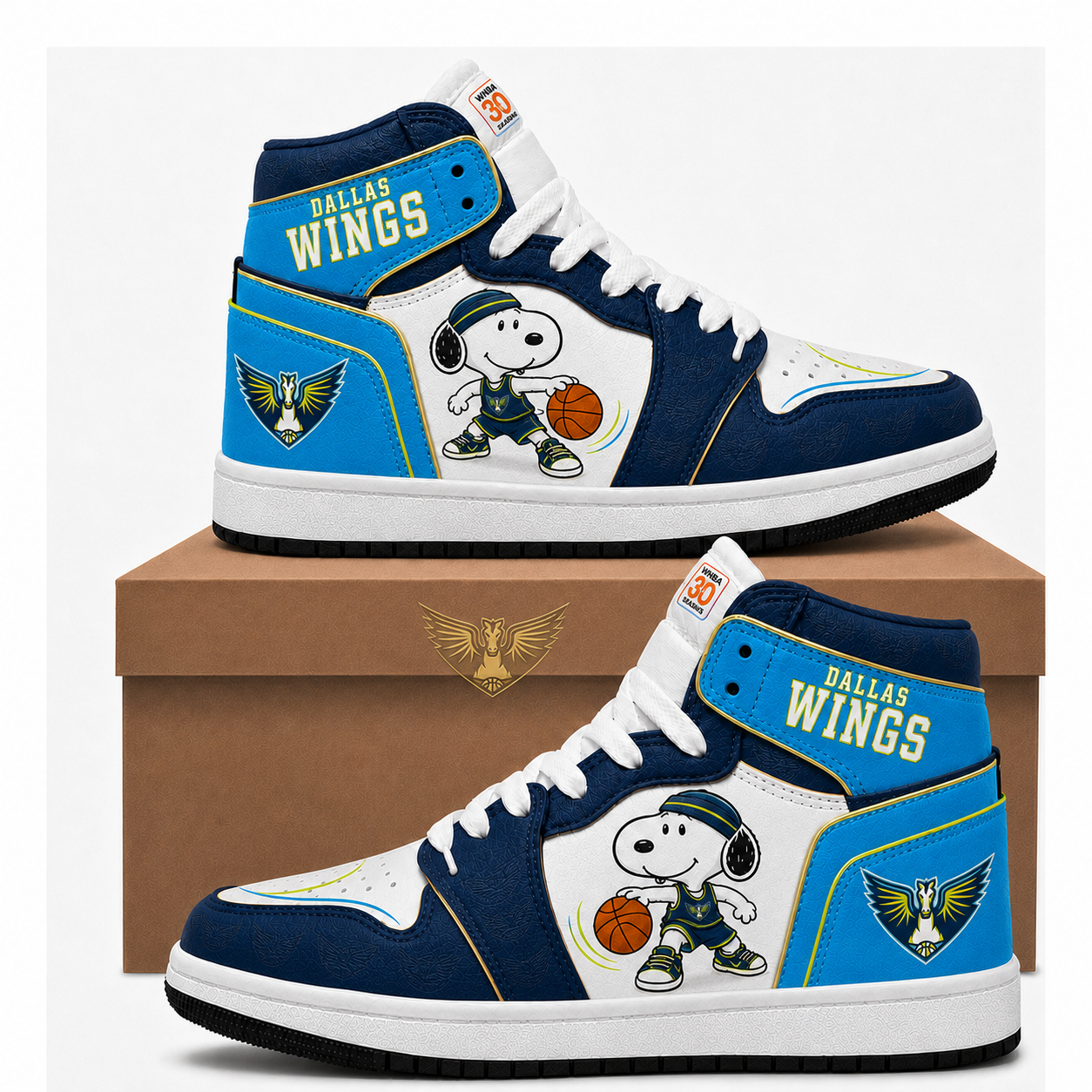 Dallas Wings Women’s Basketball Fan High Top Sneakers