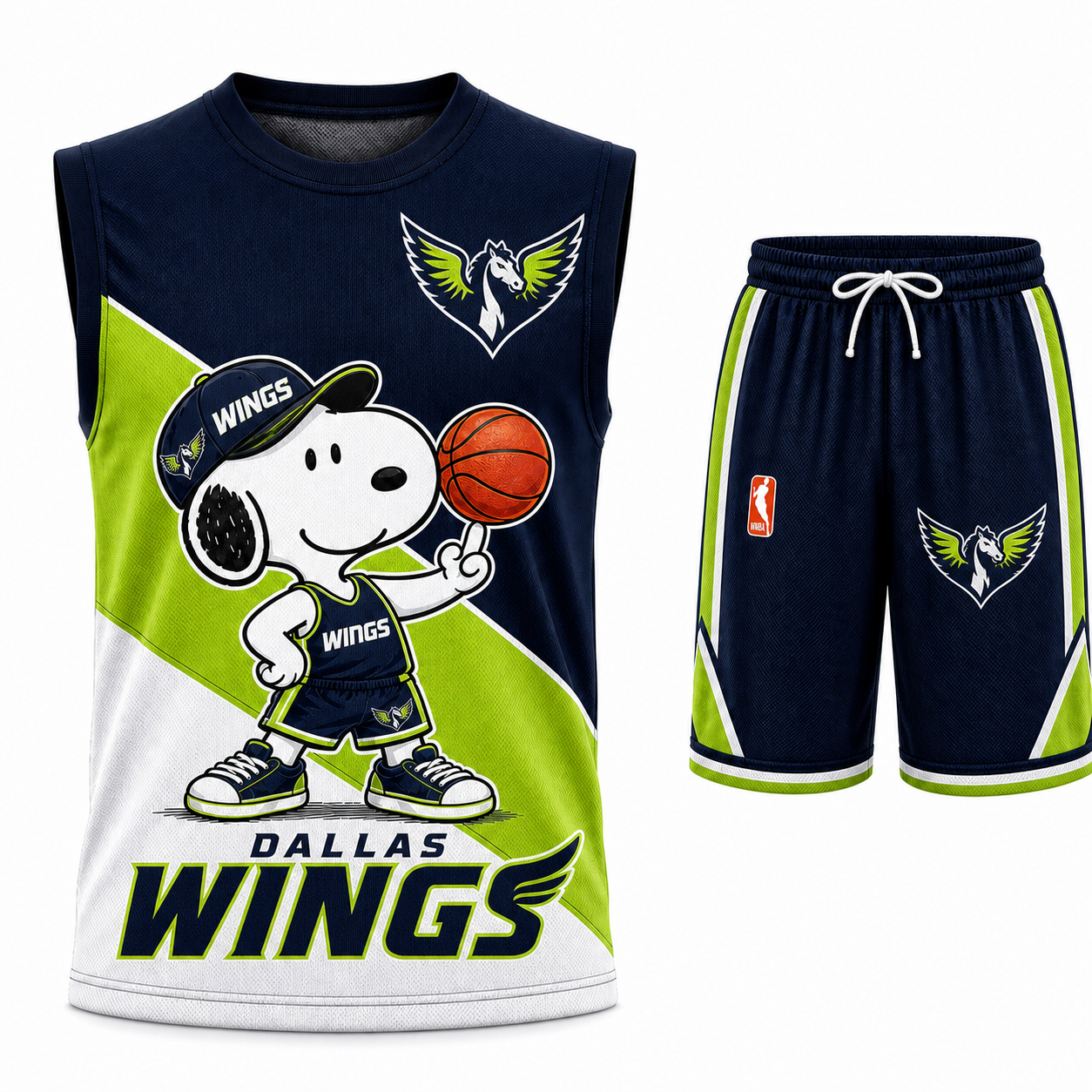 Sport Fan Set — Tanktop + Shorts | All 30 Teams Available-COMBO GIFTS FOR FAN basketball woman