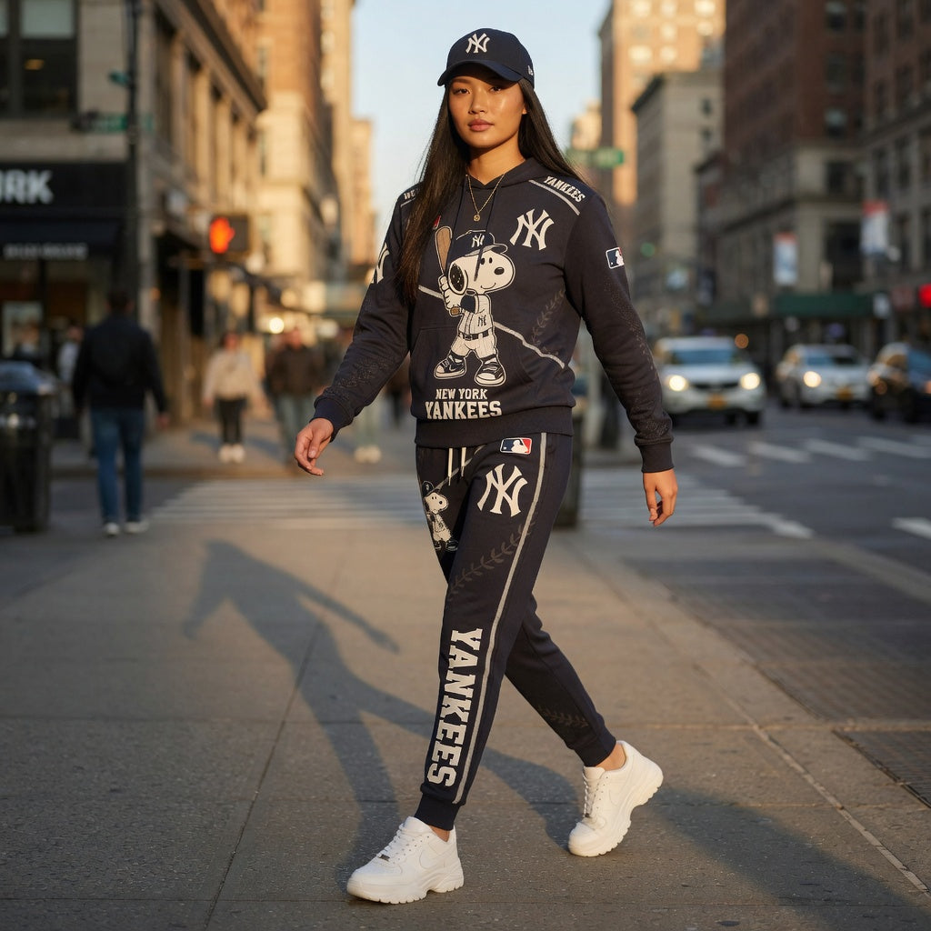 New York Baseball Graphic High-Top Sneakers
