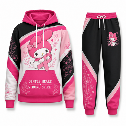My Melody - Gentle Heart - Breast Cancer Awareness Hoodie and Pants Set