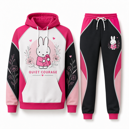 Miffy - Quiet Courage - Breast Cancer Awareness Hoodie and Pants Set