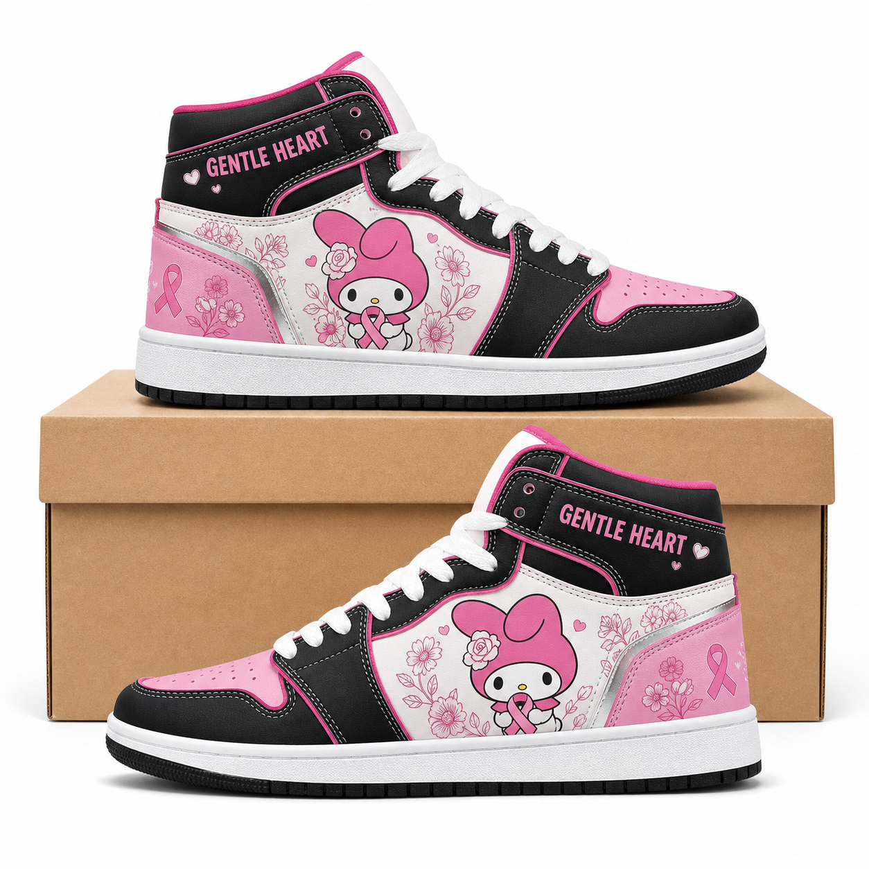 My Melody - Gentle Heart - Breast Cancer Awareness High Top Sneakers