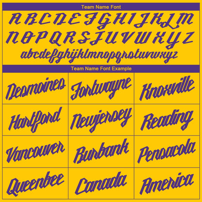 Custom Gold Purple Round Neck Basketball Jersey