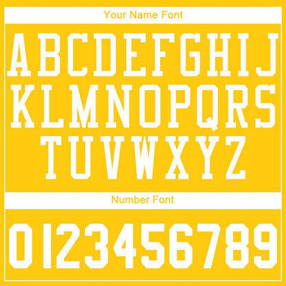 Custom Gold White Round Neck Basketball Uniform Jersey
