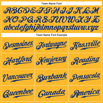 Custom Gold Royal Authentic Baseball Jersey