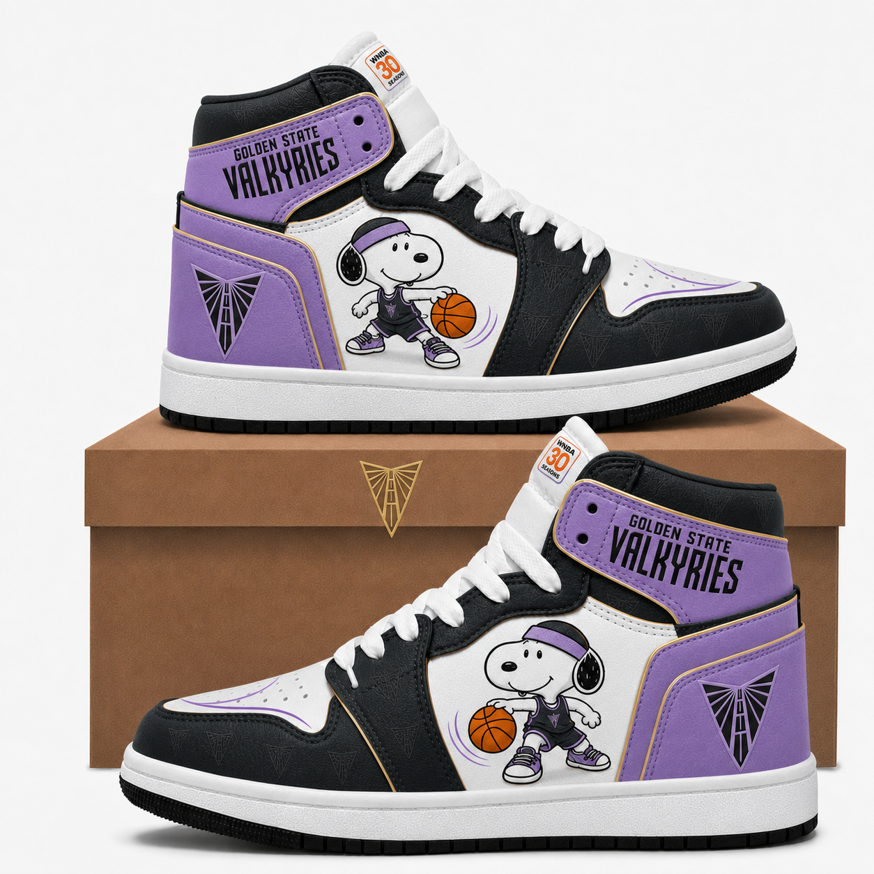 Golden State Valkyries Women’s Basketball Fan High Top Sneakers