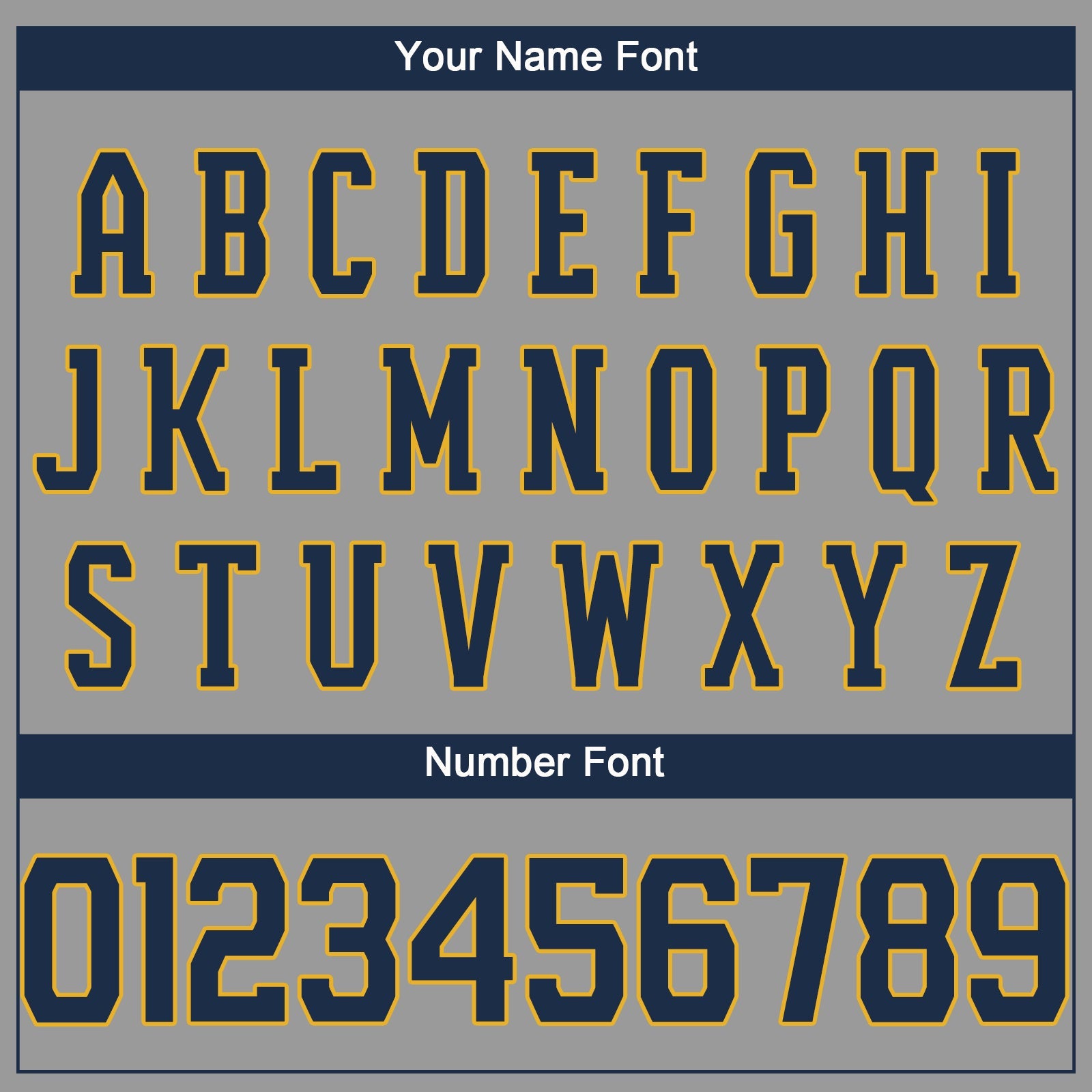 Custom Gray Navy-Gold Performance T-Shirt