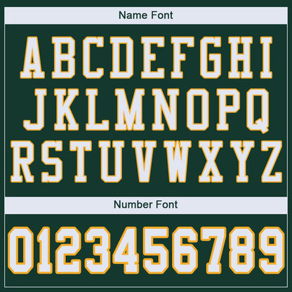 Custom Green White-Gold Mesh Authentic Football Jersey
