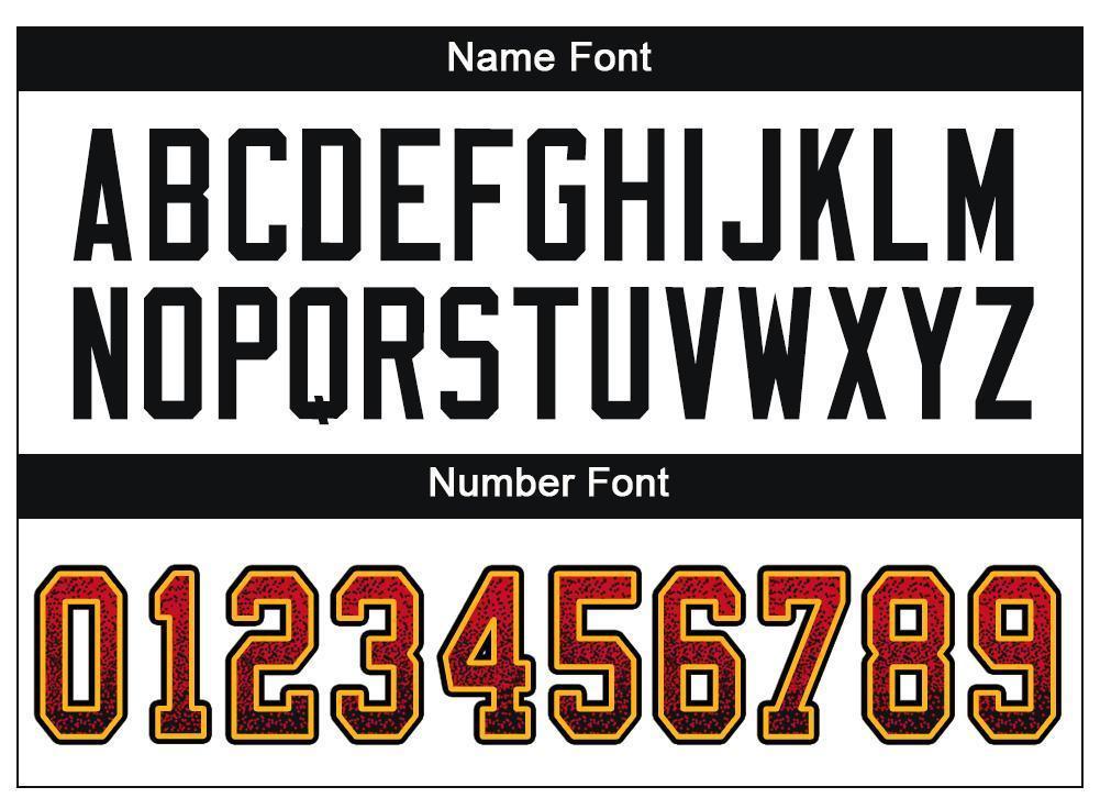 Custom Scarlet Black-Gold Drift Fashion Football Jersey