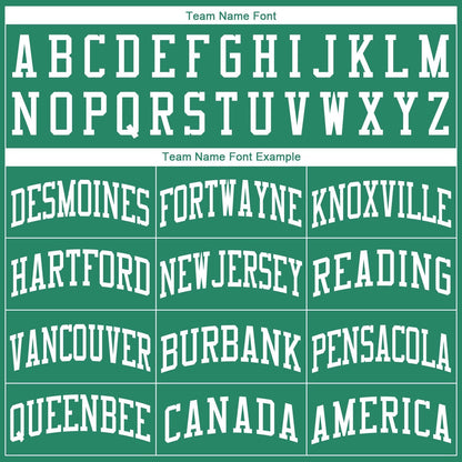 Custom Kelly Green White Round Neck Basketball Uniform Jersey