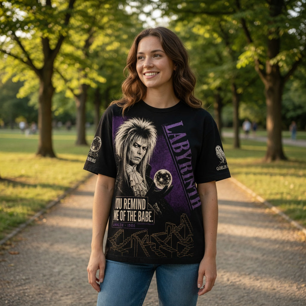 Goblin King Vintage Bootleg Tee/Hoodie – Labyrinth 1986 Graphic Shirt