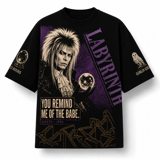 Goblin King Vintage Bootleg Tee/Hoodie – Labyrinth 1986 Graphic Shirt