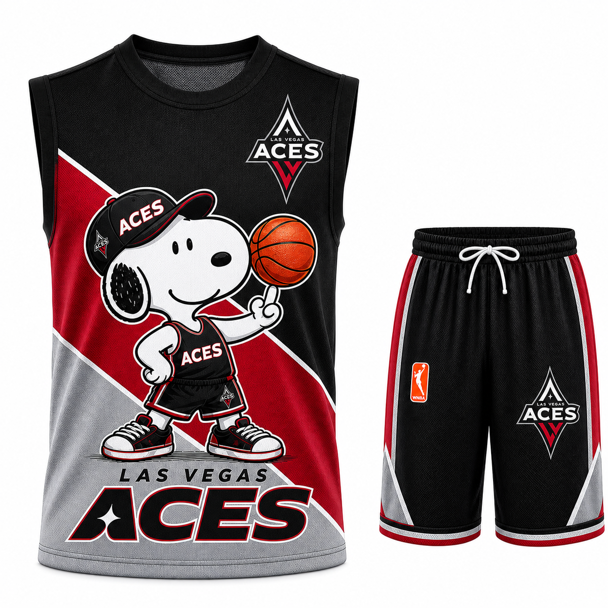 Sport Fan Set — Tanktop + Shorts | All 30 Teams Available-COMBO GIFTS FOR FAN basketball woman
