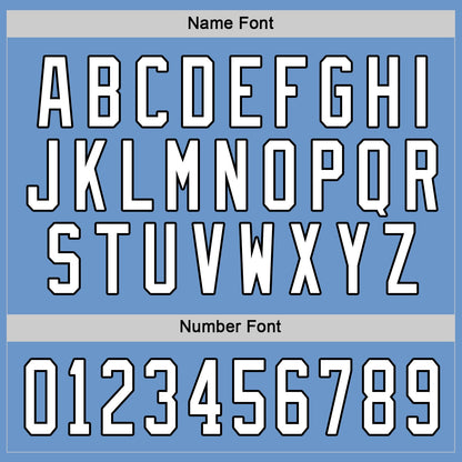 Custom Light Blue White-Black Hockey Jersey