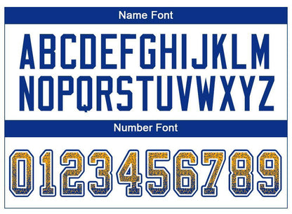 Custom Gold Royal-White Drift Fashion Football Jersey