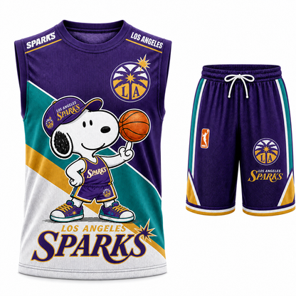 Sport Fan Set — Tanktop + Shorts | All 30 Teams Available-COMBO GIFTS FOR FAN basketball woman