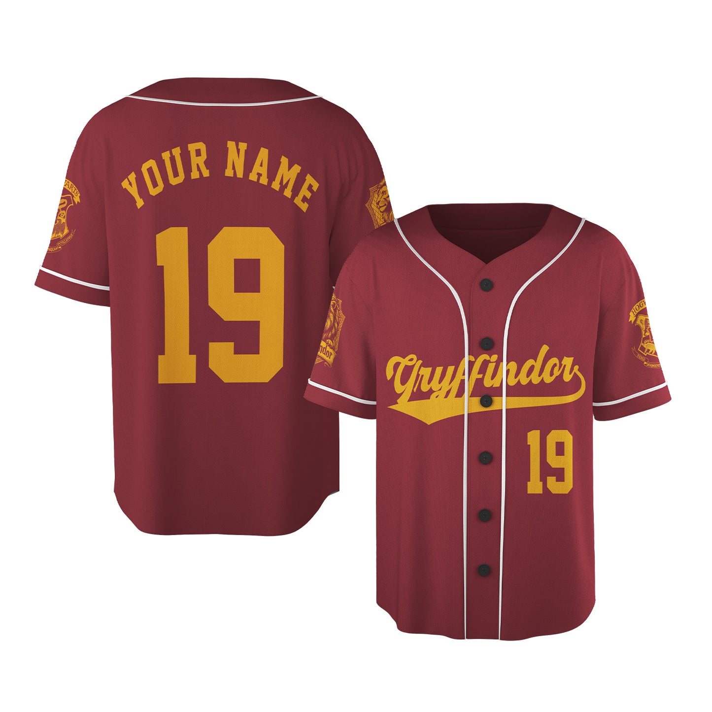 Custom Wizard House Baseball Jersey Shirt, Magic School Team Uniform Costume Shirt