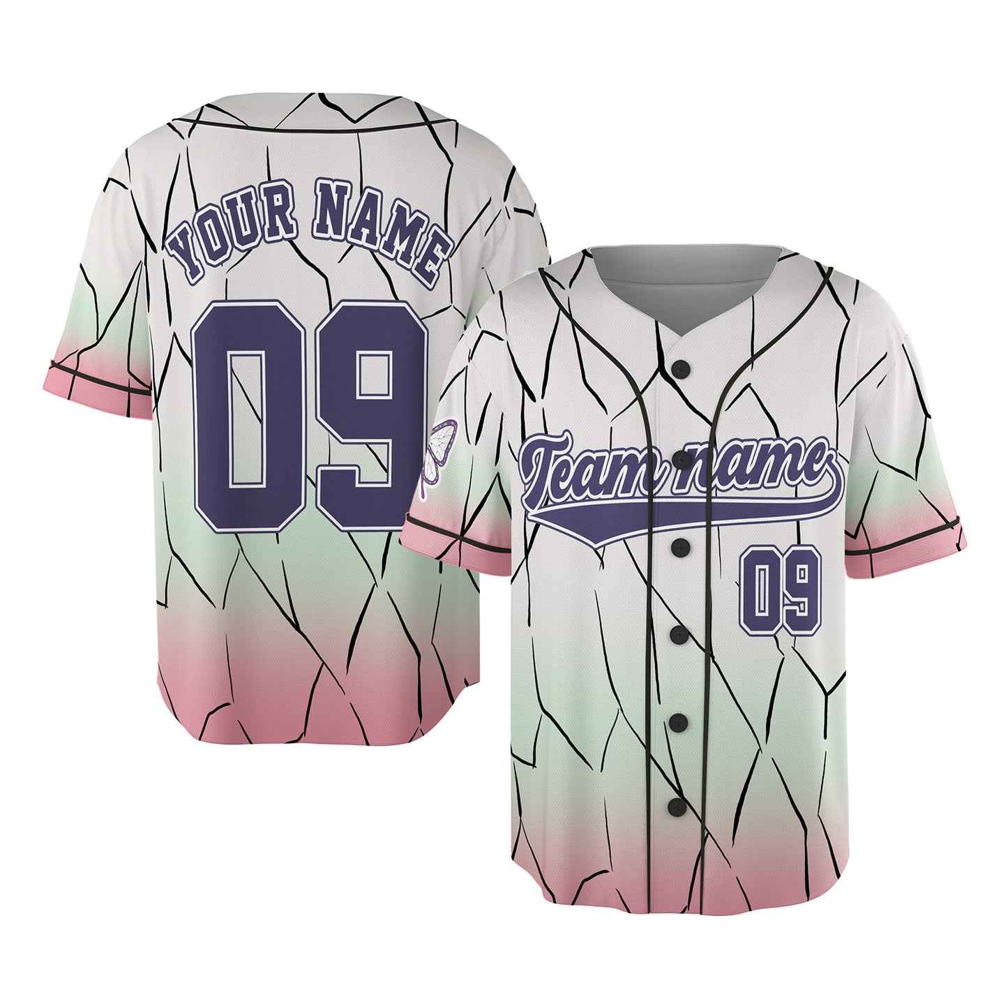 Custom Demon Hunter Baseball Jersey Shirt, Personalized Cosplay Anime Style Team Uniform, Sports Fan Gift