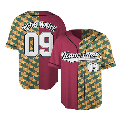 Custom Demon Hunter Baseball Jersey Shirt, Personalized Cosplay Anime Style Team Uniform, Sports Fan Gift