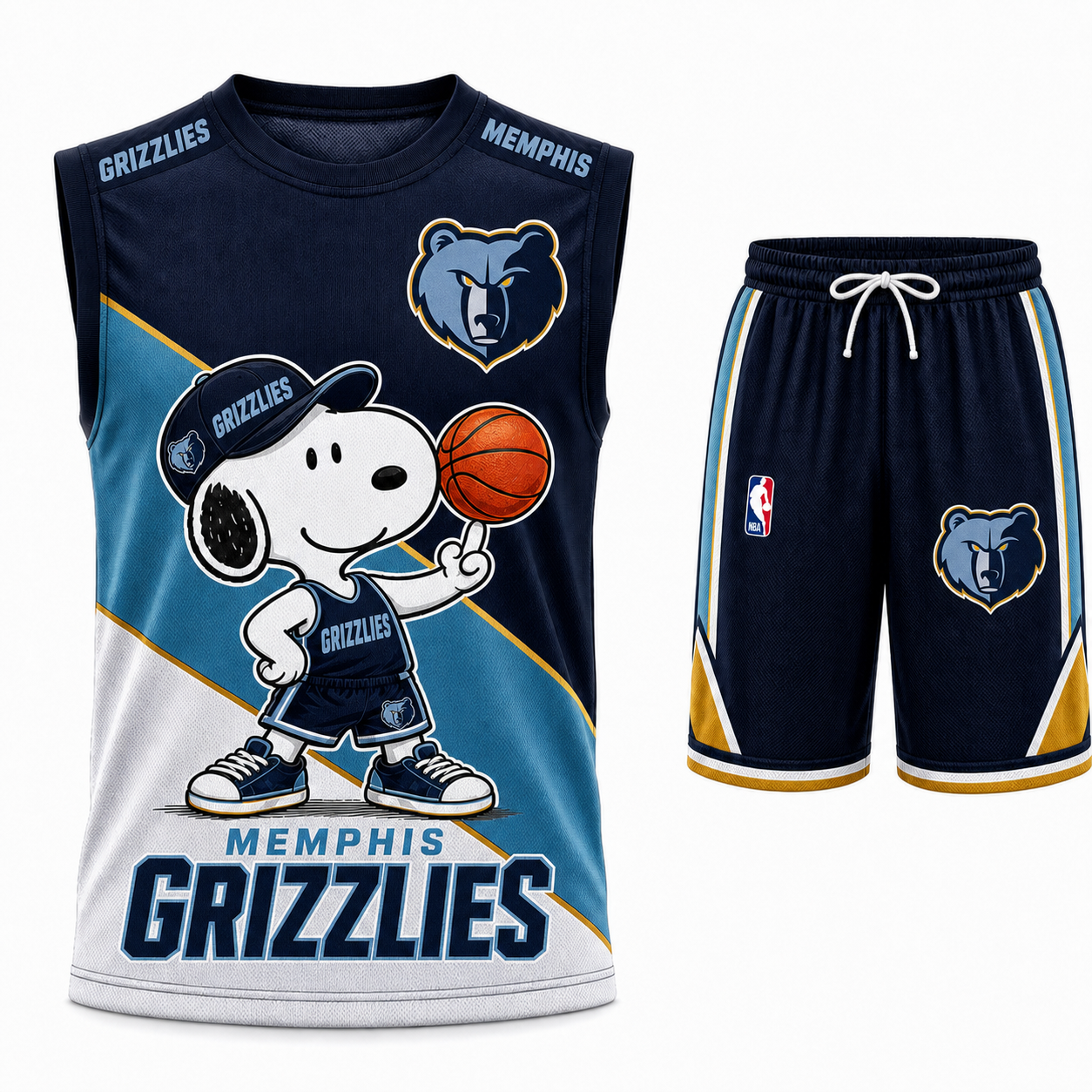 Sport Fan Set — Tanktop + Shorts | All 30 Teams Available-COMBO GIFTS FOR FAN basketball