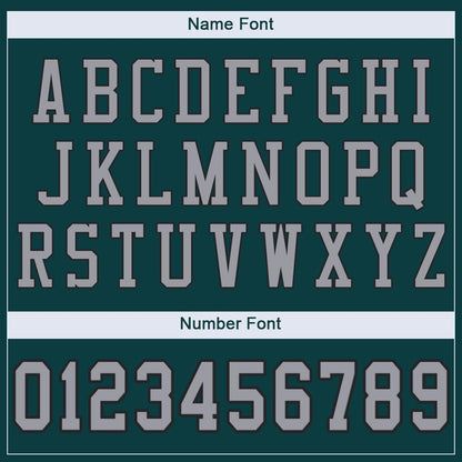Custom Midnight Green Light Gray-Black Mesh Authentic Football Jersey