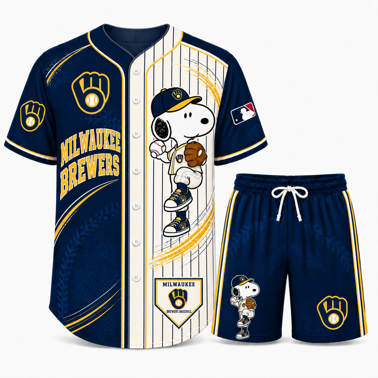 Sport Fan Set — Baseball jersye+ Shorts | All 30 Teams Available-COMBO GIFTS FOR FAN