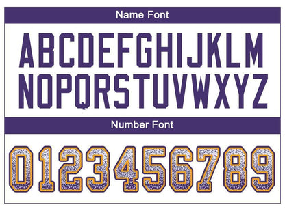 Custom White Purple-Gold Drift Fashion Football Jersey