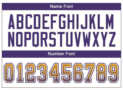 Custom Gold Purple-White Drift Fashion Football Jersey