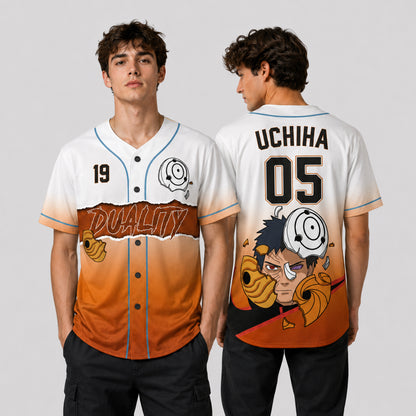 Custom Orange Masked Ninja Baseball Jersey, Personalized Name Number Anime Inspired Shirt